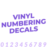 Numbered vinyl decals ideal for vehicles and identification
