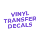 Vinyl transfer sticker with no background for clean application